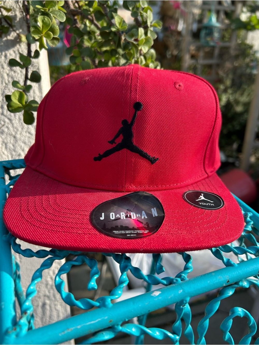 Jordan Youth Red and Black Snapback Hat